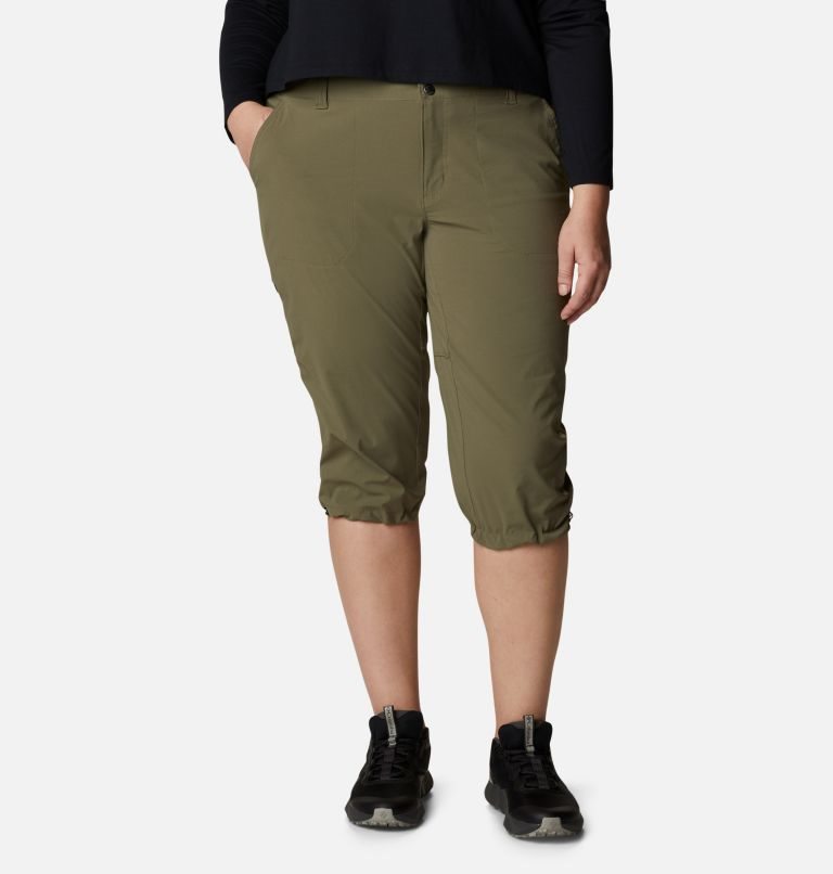 Women's Columbia Saturday Trail II Knee Pants Olive | Plus Size CA-H140A